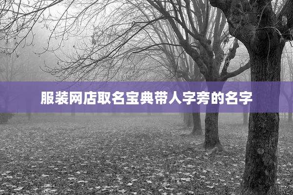 服装网店取名宝典带人字旁的名字