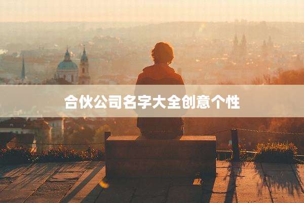 合伙公司名字大全创意个性