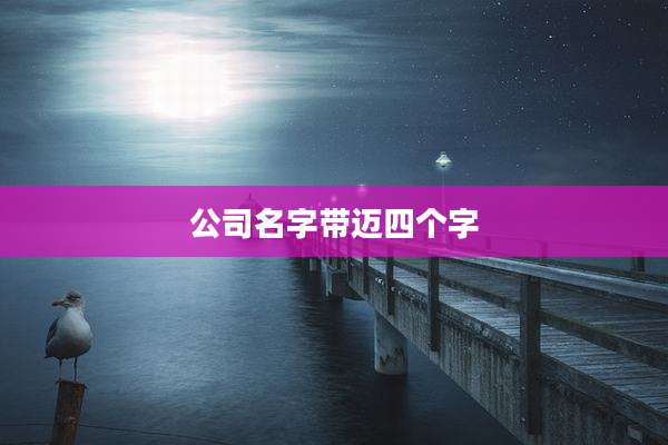 公司名字带迈四个字