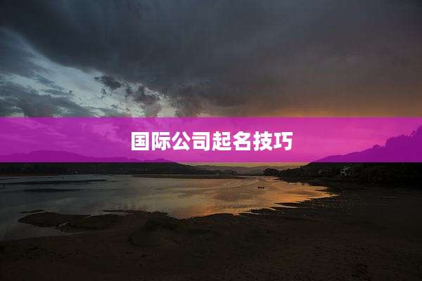 国际公司起名技巧