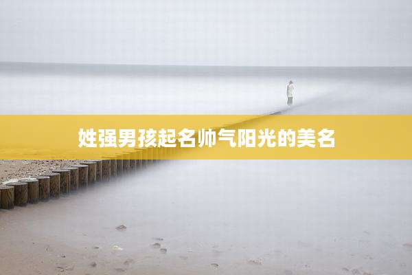 姓强男孩起名帅气阳光的美名