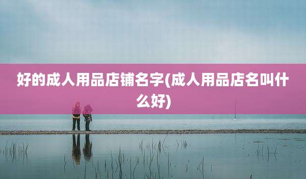 好的成人用品店铺名字(成人用品店名叫什么好)