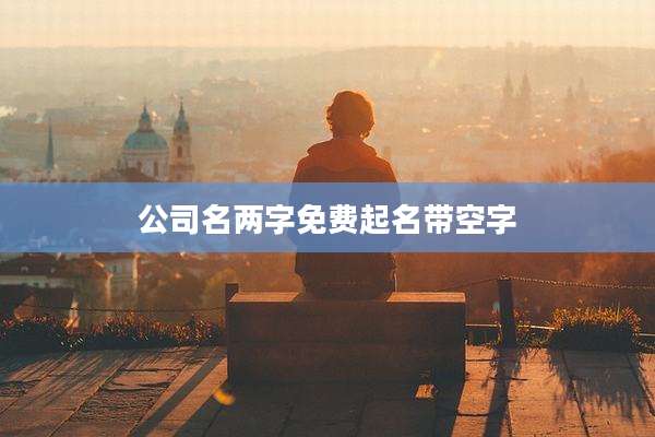 公司名两字免费起名带空字