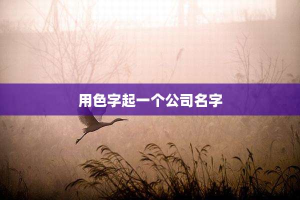 用色字起一个公司名字