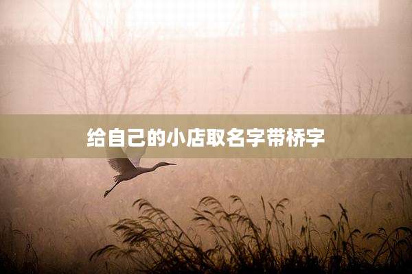 给自己的小店取名字带桥字