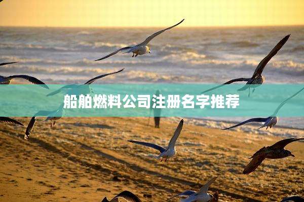 船舶燃料公司注册名字推荐