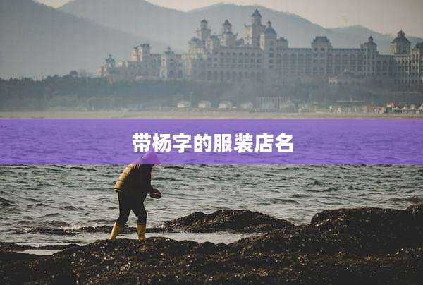 带杨字的服装店名