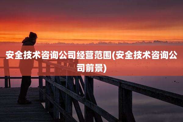 安全技术咨询公司经营范围(安全技术咨询公司前景)