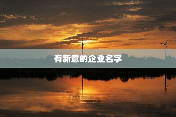 有新意的企业名字