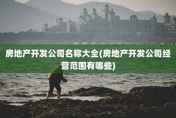 房地产开发公司名称大全(房地产开发公司经营范围有哪些)