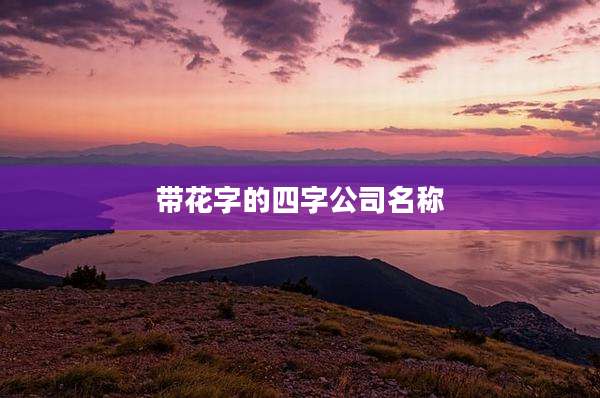 带花字的四字公司名称