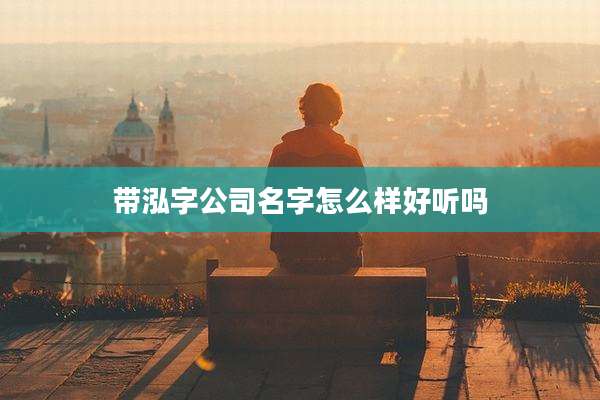带泓字公司名字怎么样好听吗