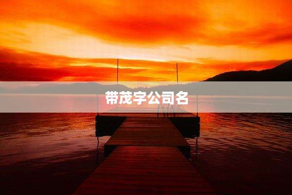 带茂字公司名