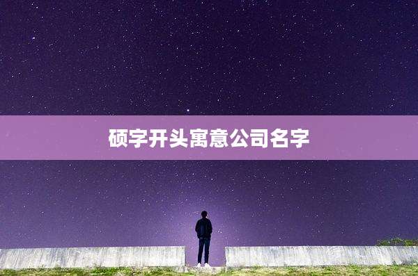 硕字开头寓意公司名字