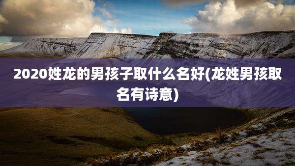 2020姓龙的男孩子取什么名好(龙姓男孩取名有诗意)