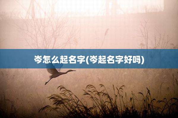 岑怎么起名字(岑起名字好吗)