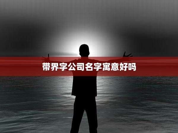 带界字公司名字寓意好吗