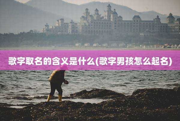 歌字取名的含义是什么(歌字男孩怎么起名)