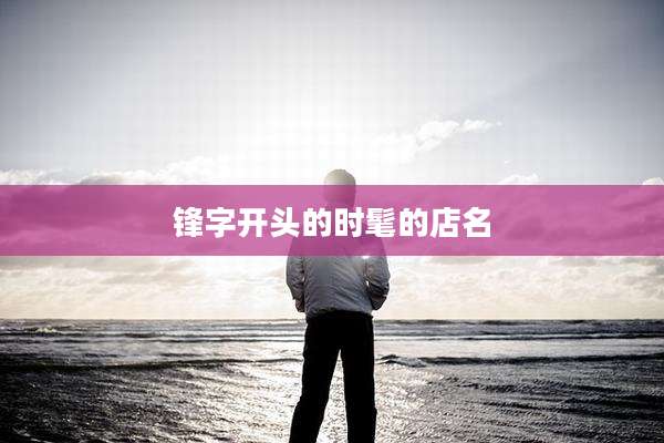 锋字开头的时髦的店名