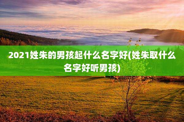 2021姓朱的男孩起什么名字好(姓朱取什么名字好听男孩)
