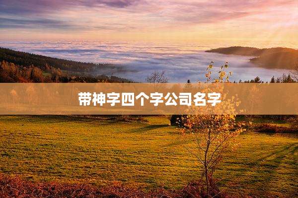 带神字四个字公司名字