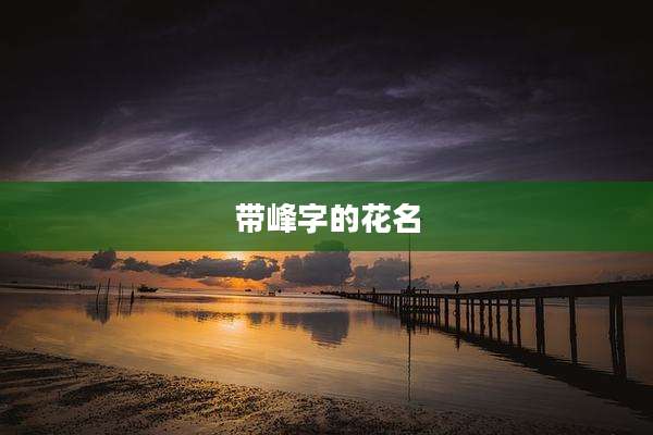 带峰字的花名