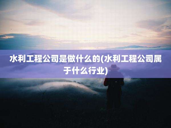 水利工程公司是做什么的(水利工程公司属于什么行业)