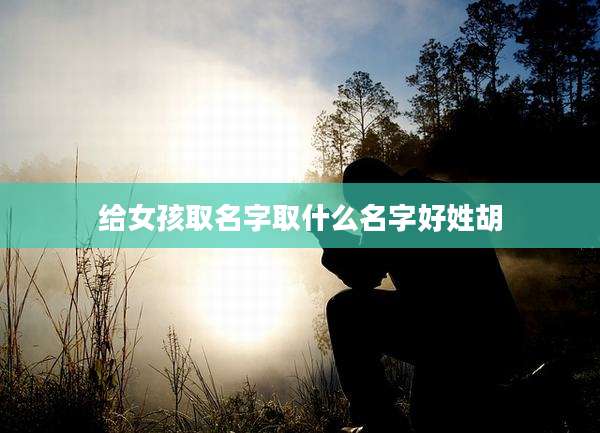 给女孩取名字取什么名字好姓胡