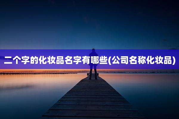 二个字的化妆品名字有哪些(公司名称化妆品)