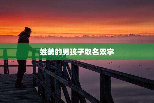 姓萧的男孩子取名双字