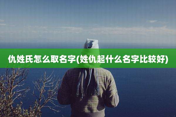 仇姓氏怎么取名字(姓仇起什么名字比较好)