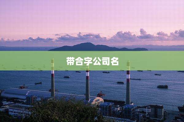 带合字公司名