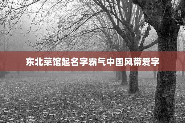 东北菜馆起名字霸气中国风带爱字