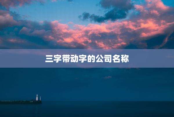 三字带动字的公司名称