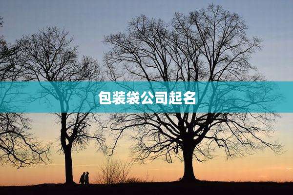 包装袋公司起名