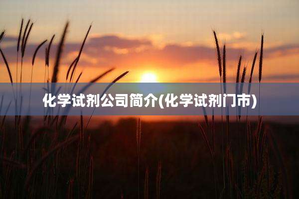 化学试剂公司简介(化学试剂门市)