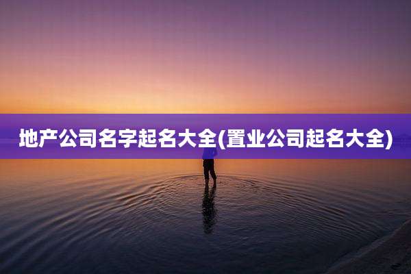地产公司名字起名大全(置业公司起名大全)