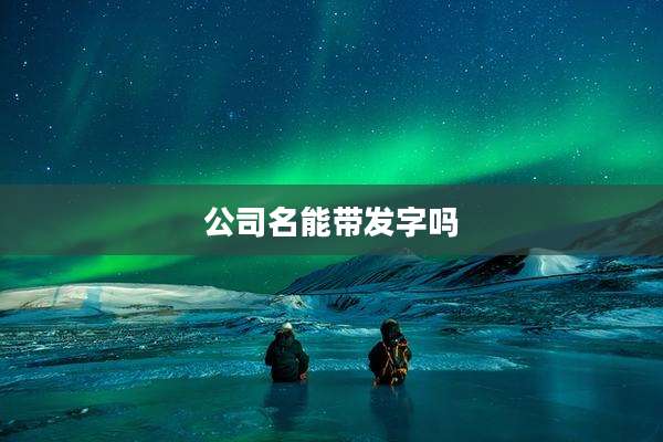 公司名能带发字吗