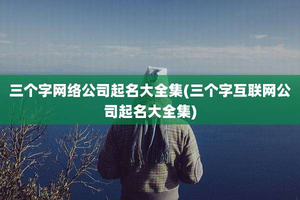 三个字网络公司起名大全集(三个字互联网公司起名大全集)