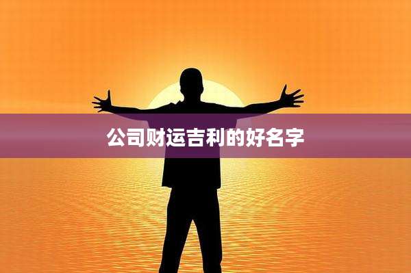 公司财运吉利的好名字