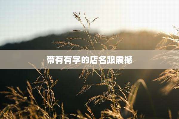 带有有字的店名跟震撼