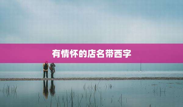 有情怀的店名带西字