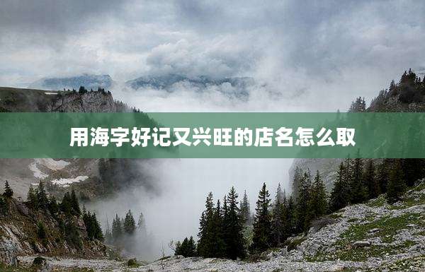 用海字好记又兴旺的店名怎么取