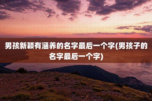 男孩新颖有涵养的名字最后一个字(男孩子的名字最后一个字)