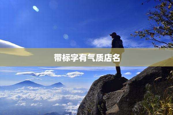带标字有气质店名