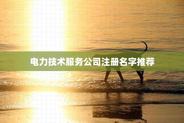 电力技术服务公司注册名字推荐