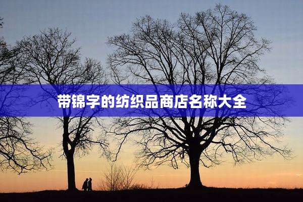 带锦字的纺织品商店名称大全