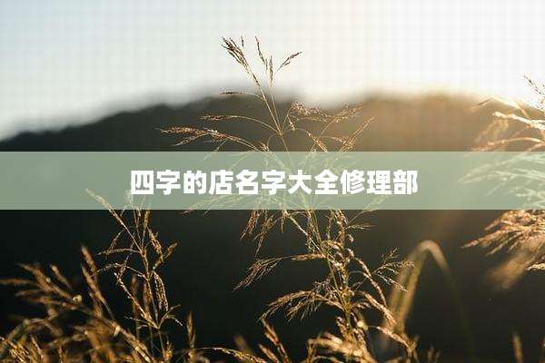 四字的店名字大全修理部