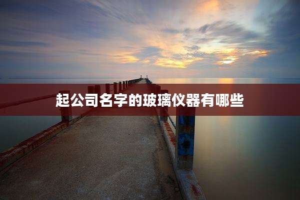 起公司名字的玻璃仪器有哪些