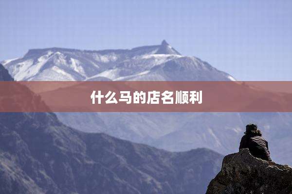 什么马的店名顺利
